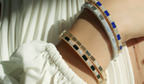 Roberto Coin 18K Rose Gold Mosaic Diamond and Blue Lapis Bangle-57348 Product Image