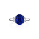 Hyde Park Collection Platinum Sapphire and Diamond Ring-58178 Product Image