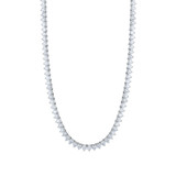 Hyde Park Collection Platinum Diamond Line Necklace-58420 Product Image