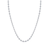 Hyde Park Collection Platinum Diamond Station Necklace-59718 Product Image