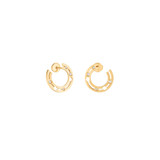 Dinh Van 18K  Yellow Gold Pulse Hoop Earrings-60448 Product Image