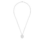 Dinh Van 18K  White Gold Double Coeurs R15 Pendant on Chain-60460 Product Image