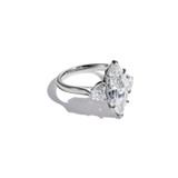 Hyde Park Platinum 3.02ct Marquise and Round Three-Stone Engagement Ring-49026 Product Image