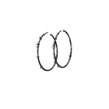 Mattia Cielo 18K Black Gold Diamond Hoop Earrings-67255