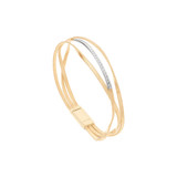 Marco Bicego Marrakech 18K Yellow Gold 3- Strand Bangle with Diamond Bar-61192