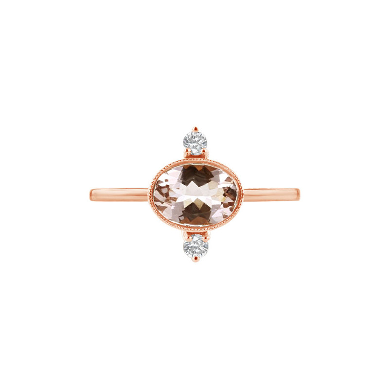 Little Bird 18KT Rose Gold, Diamond & Morganite Engagement Ring-DCSPR1607