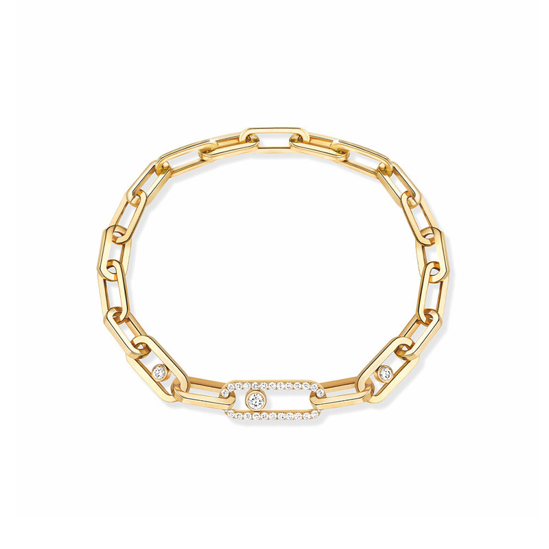 Messika 18K Yellow Gold Move Link Diamond Bracelet-56315