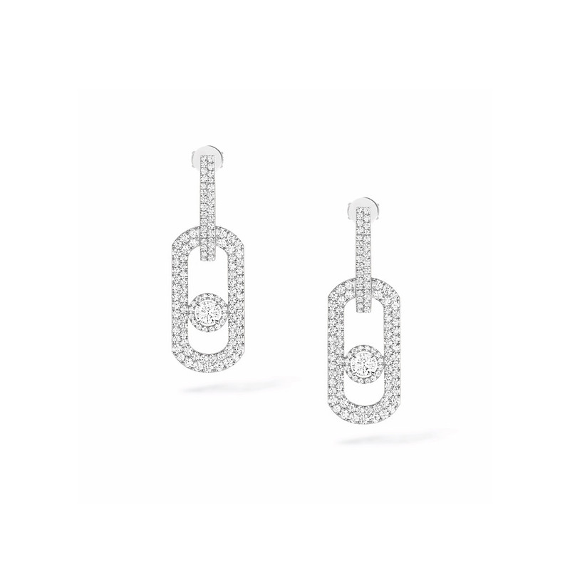 Messika 18K White Gold Move Citizen XL Diamond Pave Earrings-56331