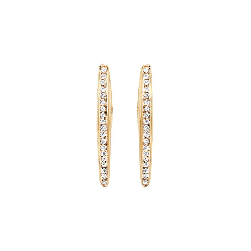 Hoorsenbuhs 18K Yellow Gold Mini Axe with Diamonds Earrings-57475