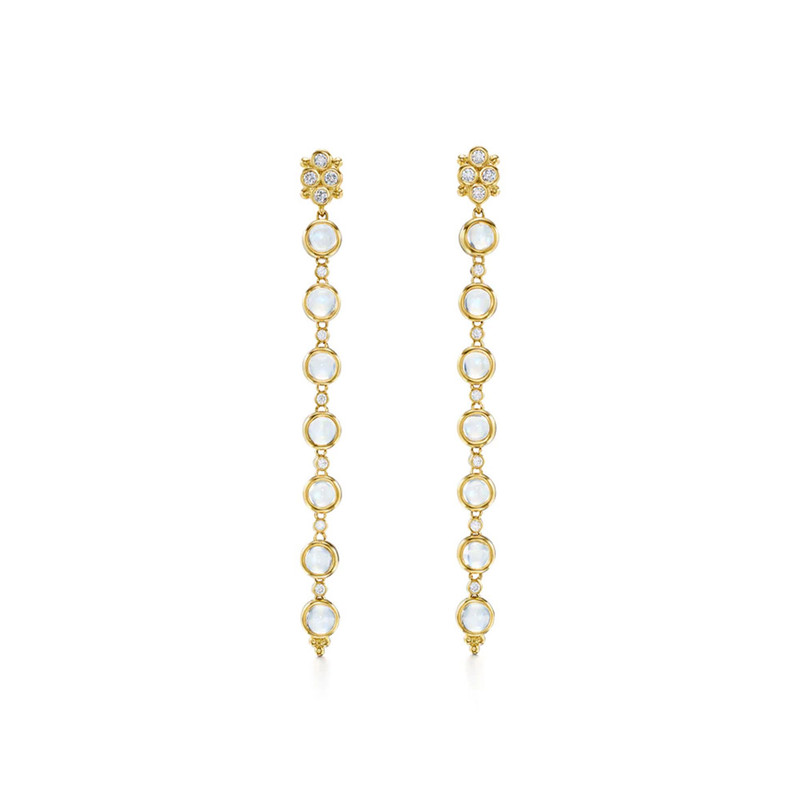 Temple St. Clair 18K Yellow Gold Moonshot Drop Earrings-61265