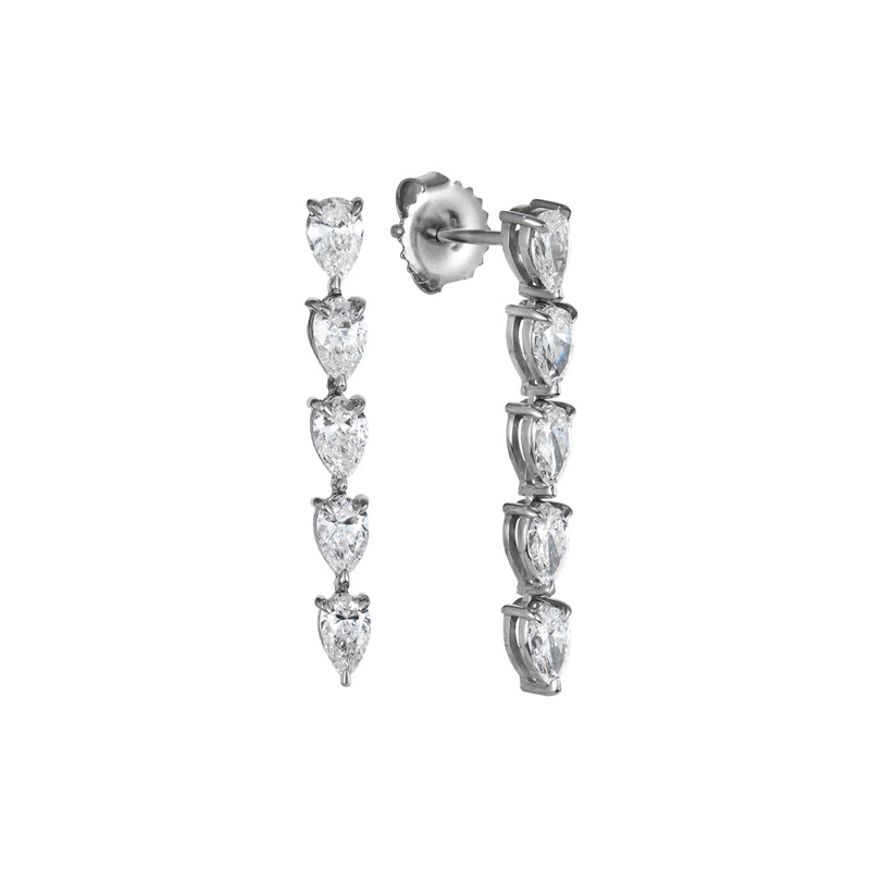 Hyde Park Collection 18K White Gold 2.04ct Diamond Drop Earrings-49144