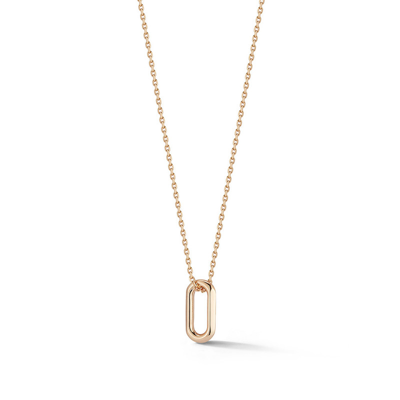 Walters Faith Saxon 18K Rose Gold Mini Single Link Necklace-62279