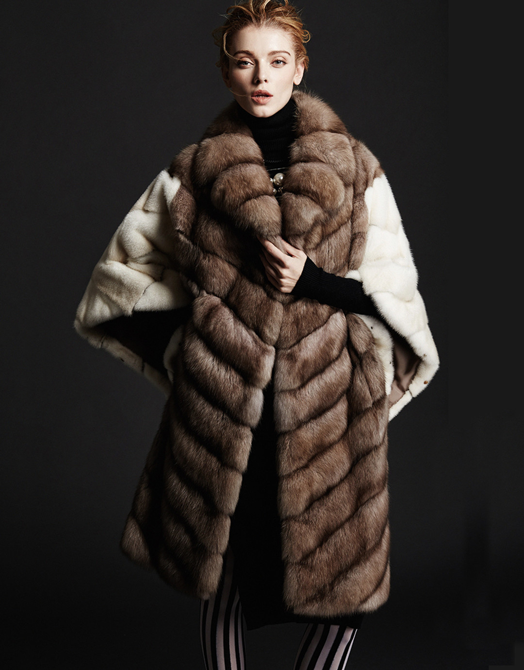 Mink Mix Sable Fur Coat Mink Mix Sable Fur Coat