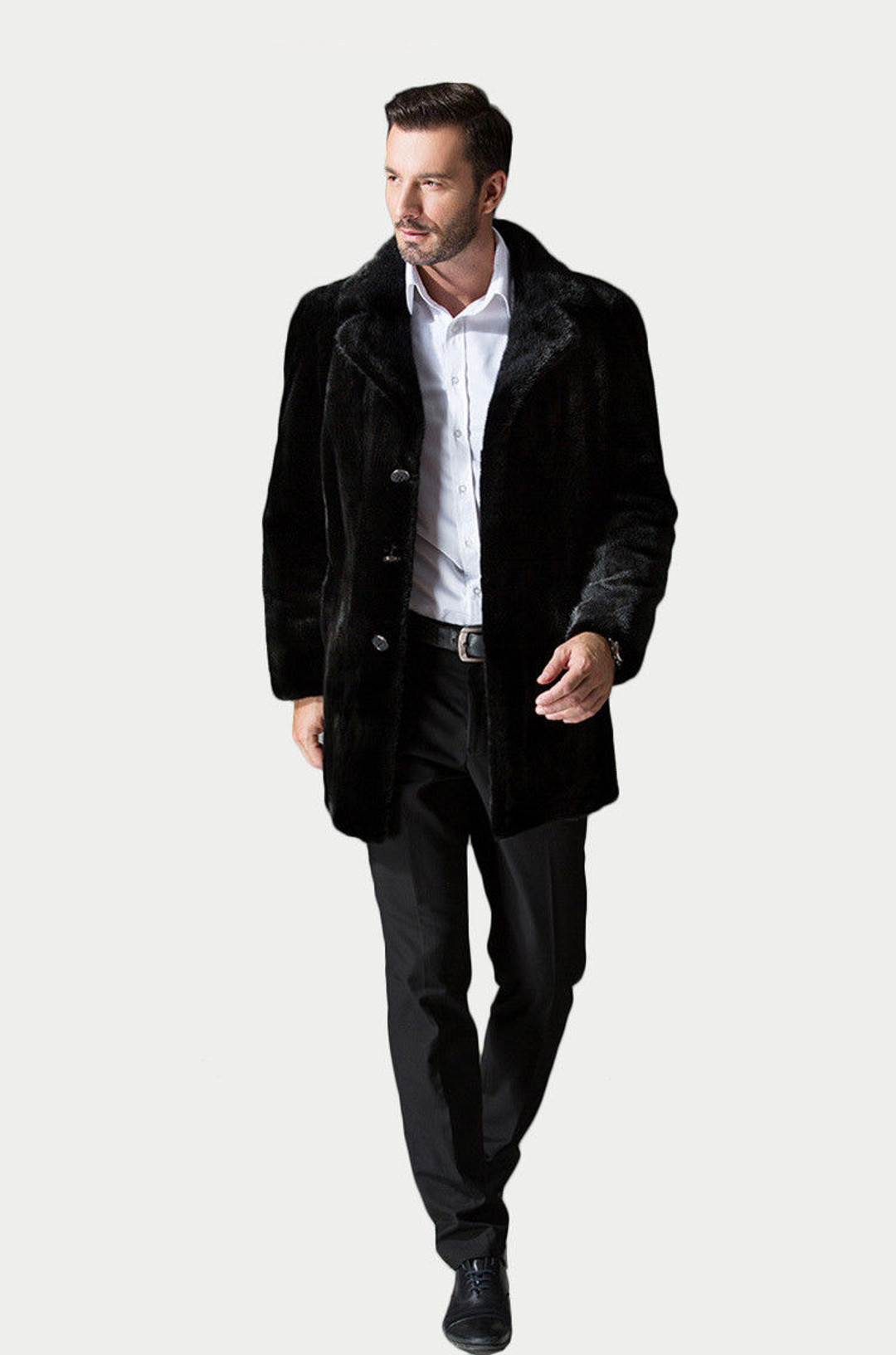 Black Mink Fur Coat Classic Black Mink Fur Coat Classic