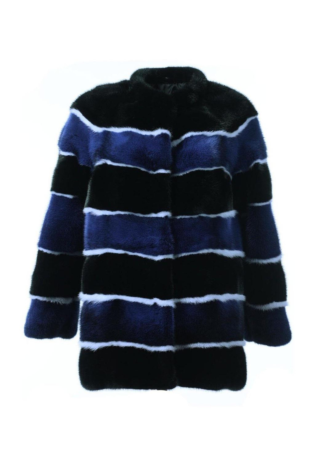 blue black white multicolor striped mink fur coat blue black white multicolor striped mink fur coat