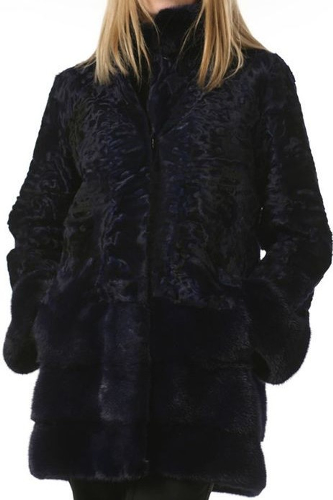 Blue Black  Swakara Lamb Fur  Coat  Northern Star Blue Black  Swakara Lamb Fur  Coat  Northern Star