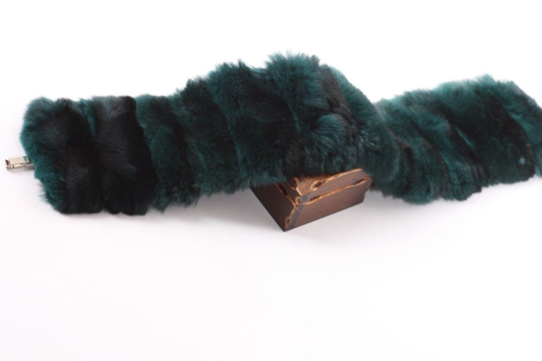 Green Chinchilla Collar Trim Muffler