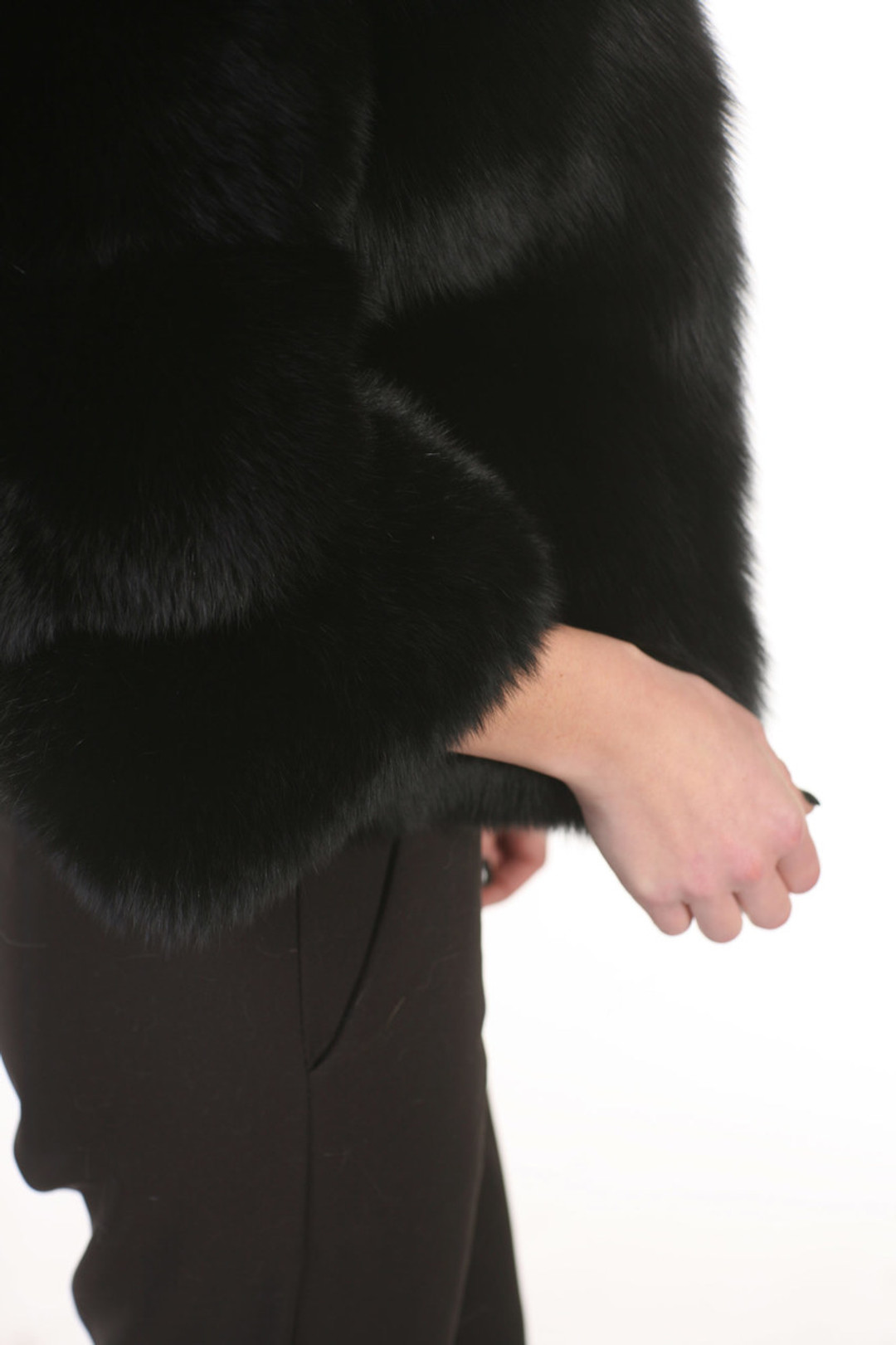 Black Fox Fur Jacket Lara