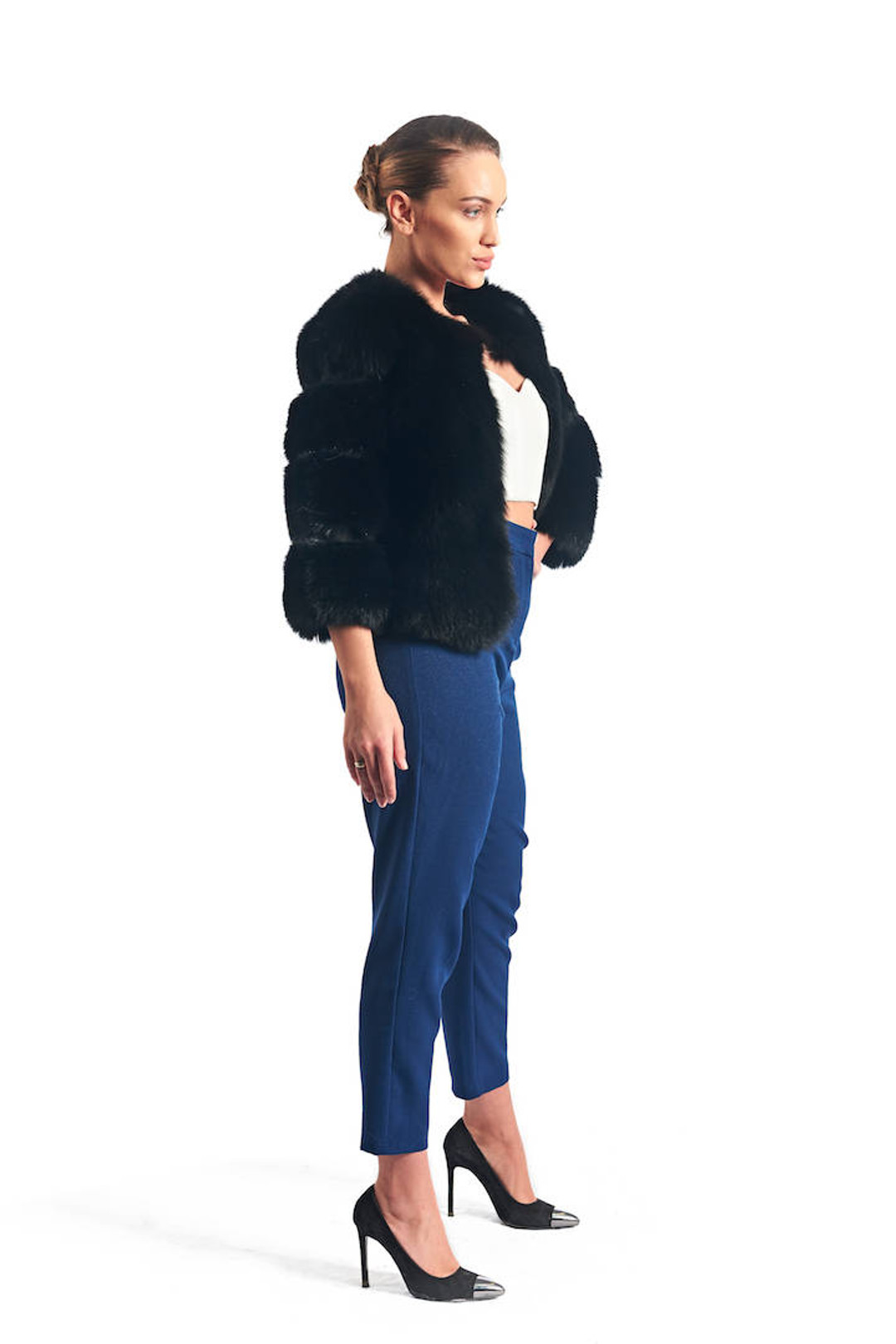 Black Fox Fur Jacket Lara