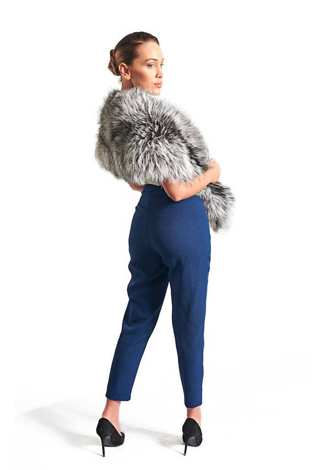Long Silver Fox Fur Collar Long Silver Fox Fur Collar