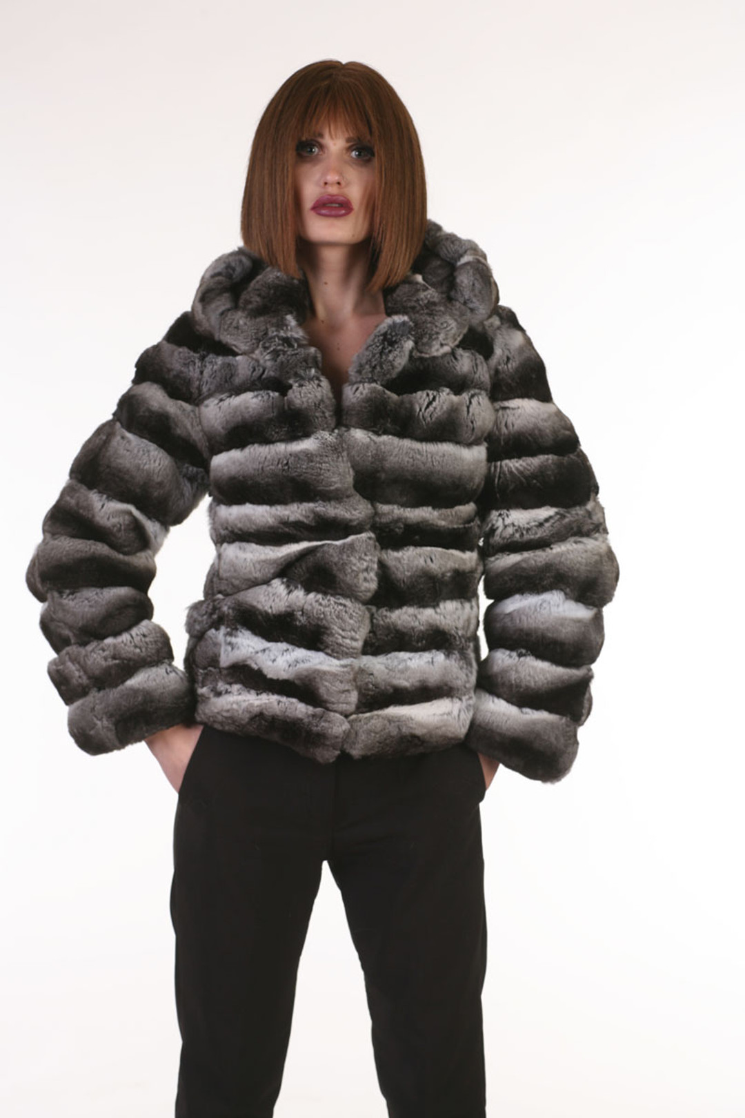 Chinchilla Coat Hooded