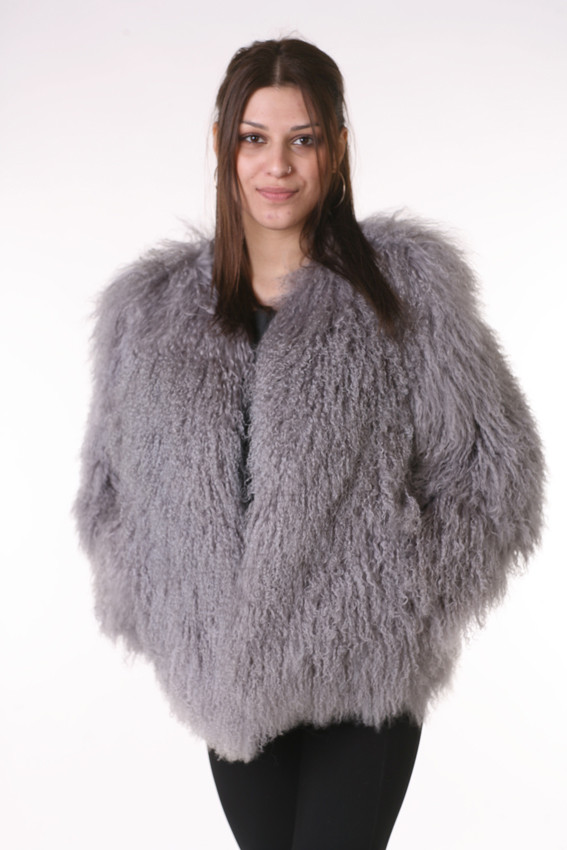 Sapphire Mongolian Lamb Fur Coat | SKANDINAVIK FUR
