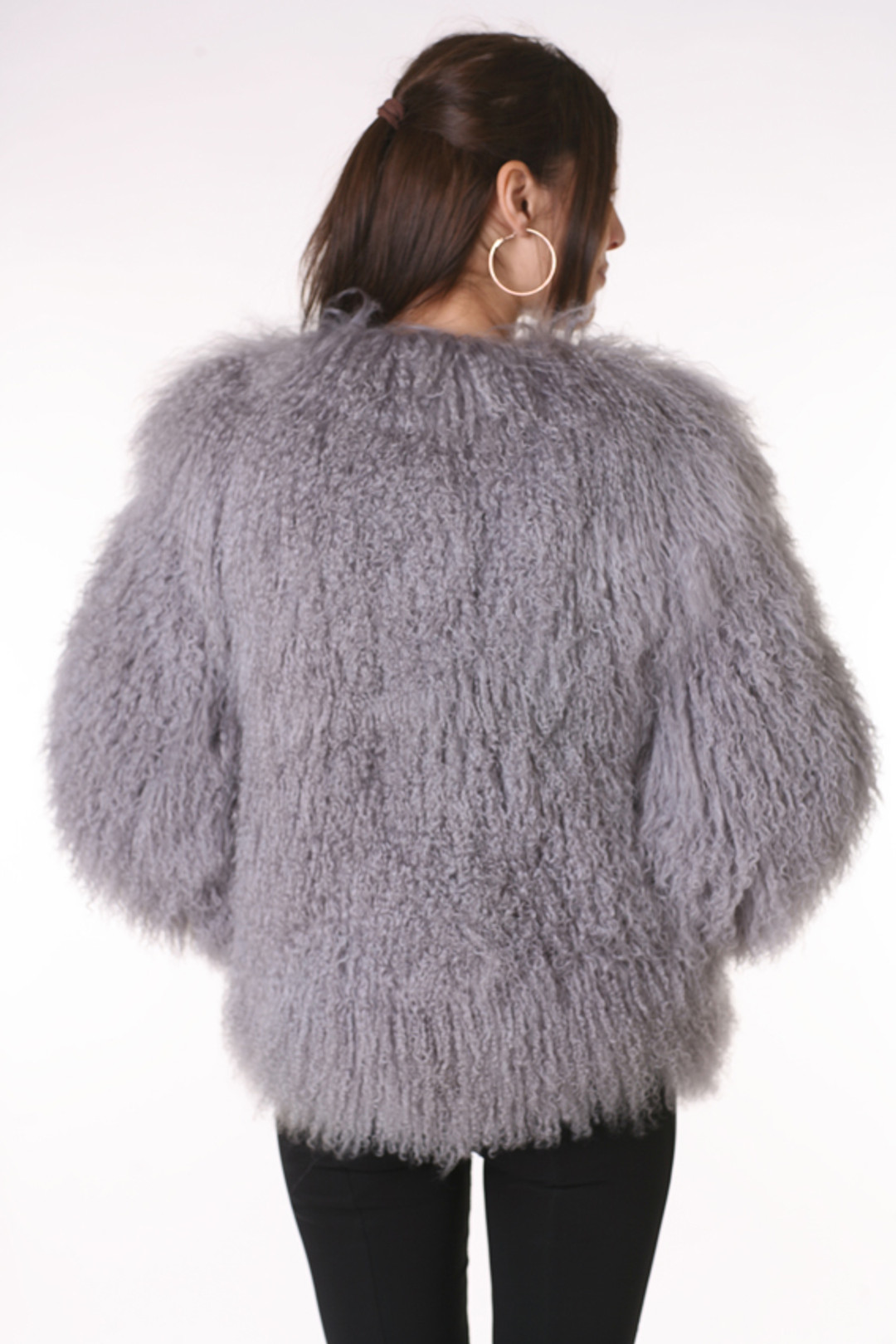 Sapphire  Mongolian Lamb Fur Coat Sapphire  Mongolian Lamb Fur Coat