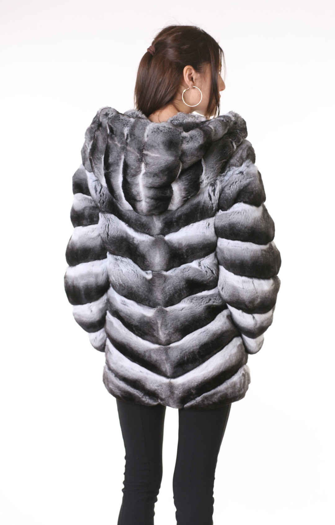 Hooded Chinchilla Coat