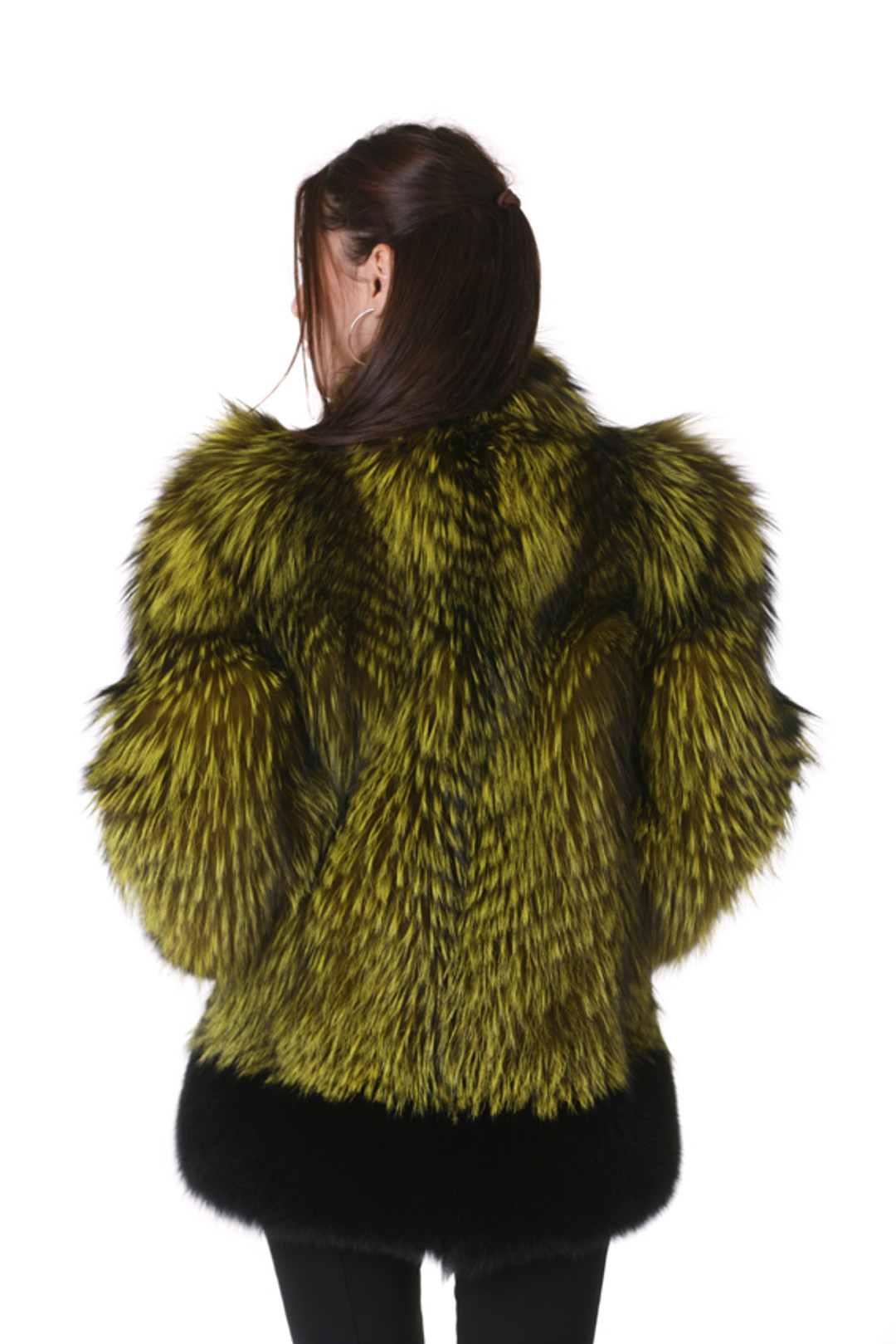 greek and black fox fur coat retro 80's style greek and black fox fur coat retro 80's style