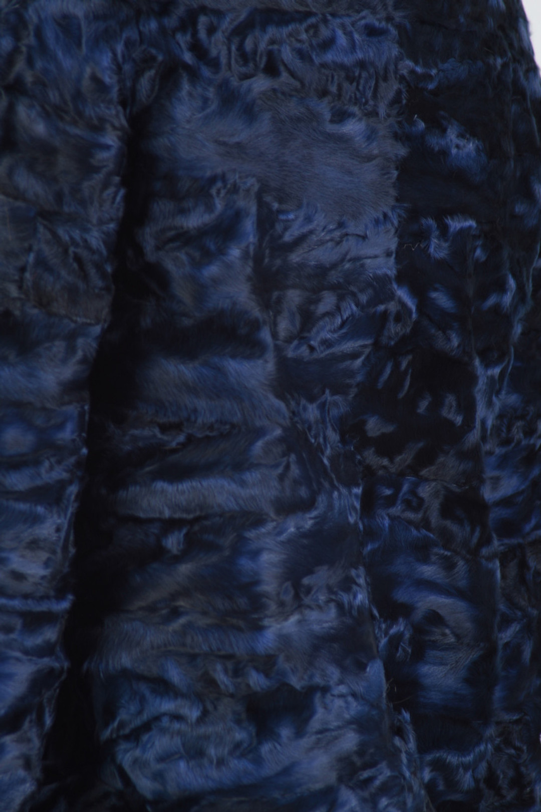 Deep Blue Swakara Lamb Jacket & Mink Collar Deep Blue Swakara Lamb Jacket & Mink Collar