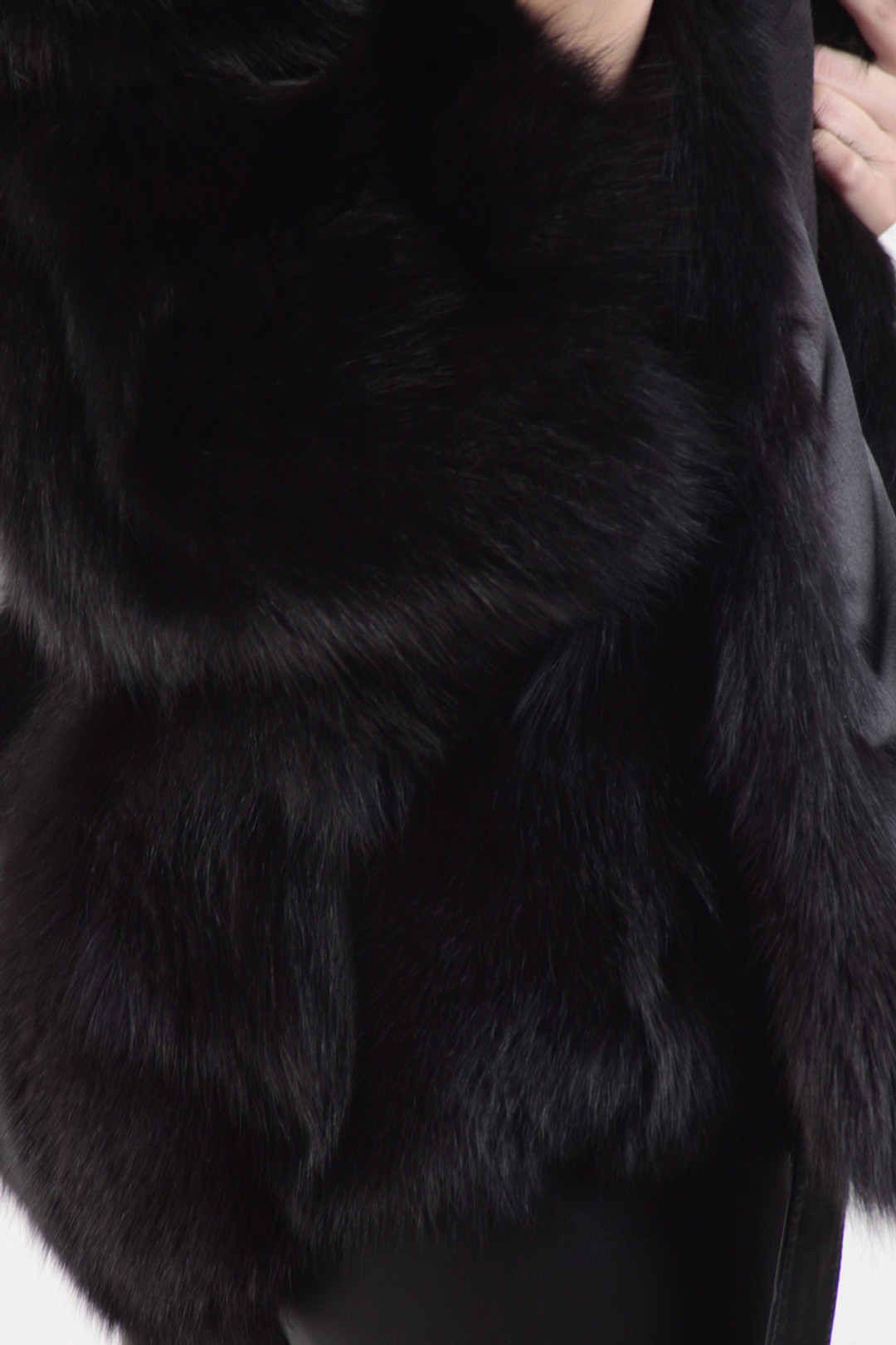 Black Fox Fur Cape & Leather belt Black Fox Fur Cape & Leather belt