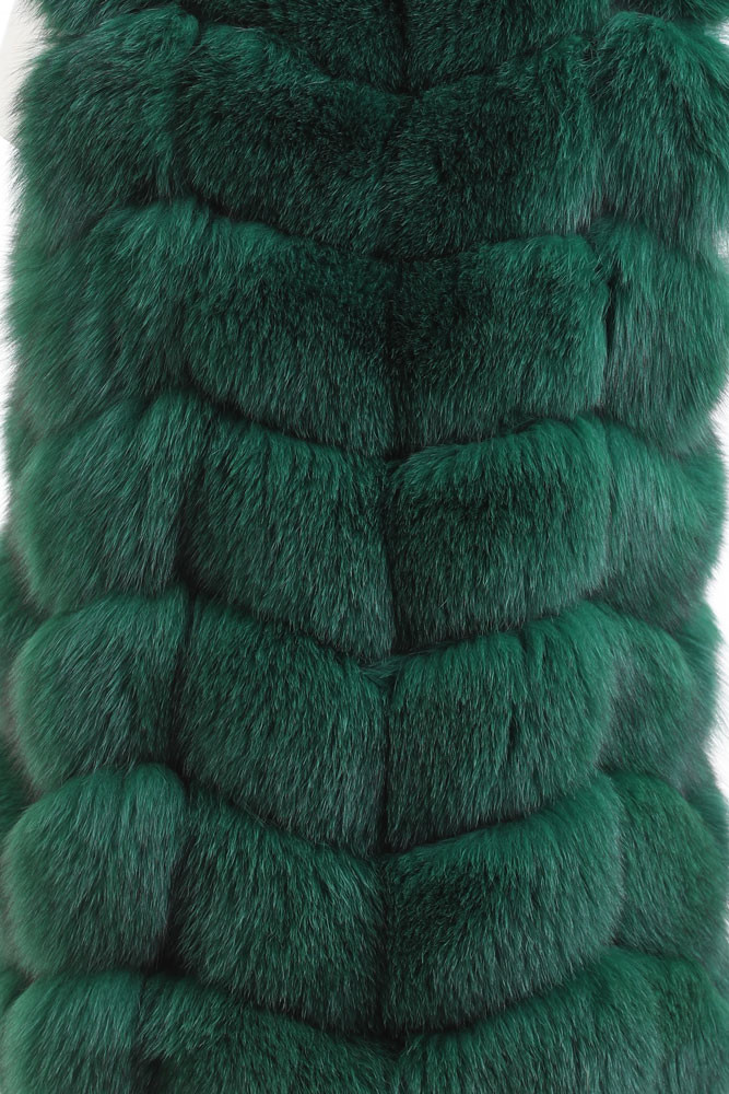 Cypress Green Fox Fur Vest | SKANDINAVIK FUR