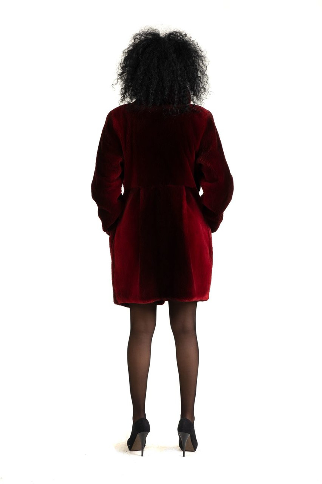 Rose Sheared Beaver Fur Coat