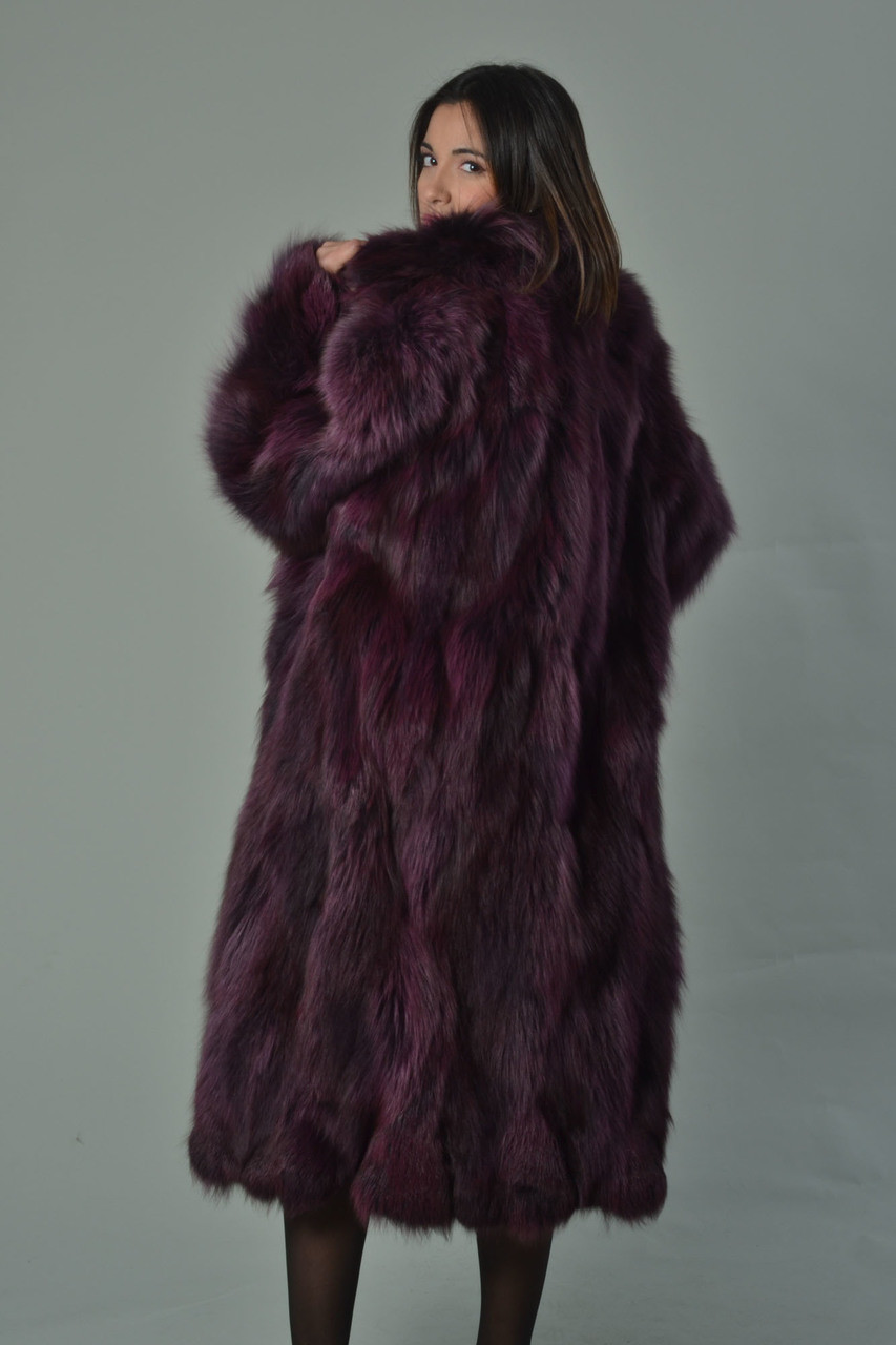 BIEN FORET ダークパープル ファーコート 毛皮 BIEN FORET ダークパープル ファーコート 毛皮 Purple Fox Fur Coat 4