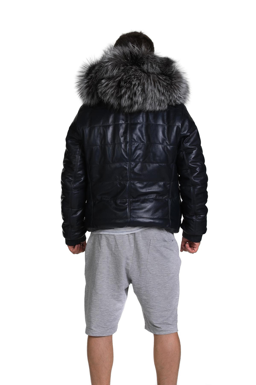 Men's Hooded Reversible Fox Fur Coat  Equalizer Men's Hooded Reversible Fox Fur Coat  Equalizer