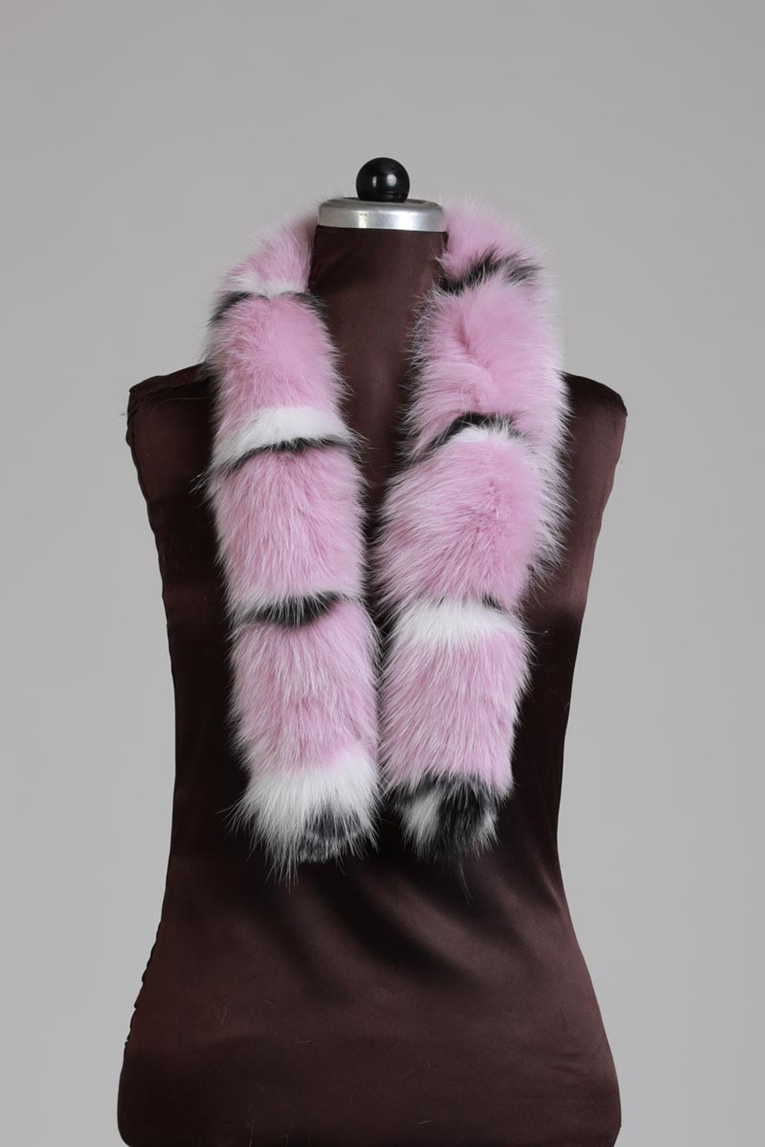 pink fox fur scarf pink fox fur scarf