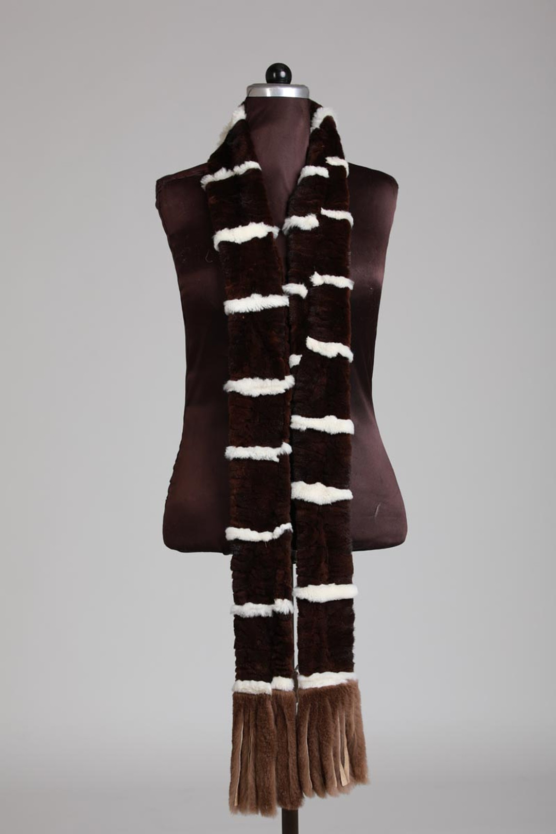 Brown Sheared Beaver Fur Scarf Brown Sheared Beaver Fur Scarf