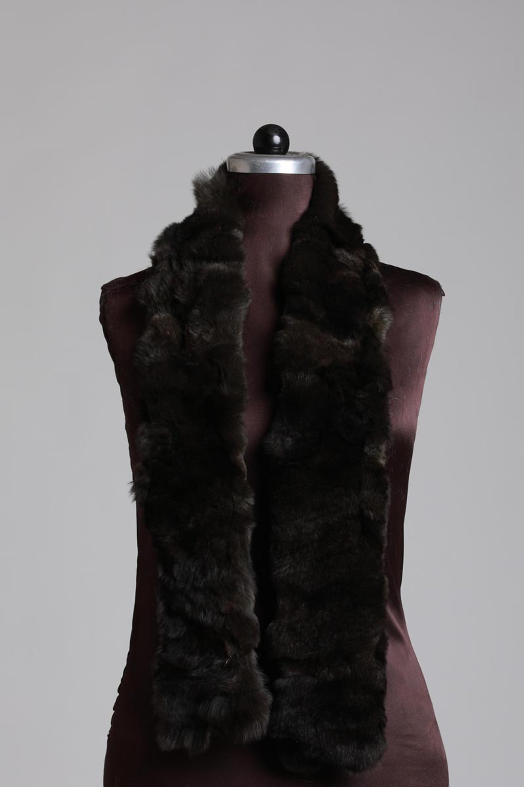Dark Brown  Rex Fur Scarf Dark Brown  Rex Fur Scarf