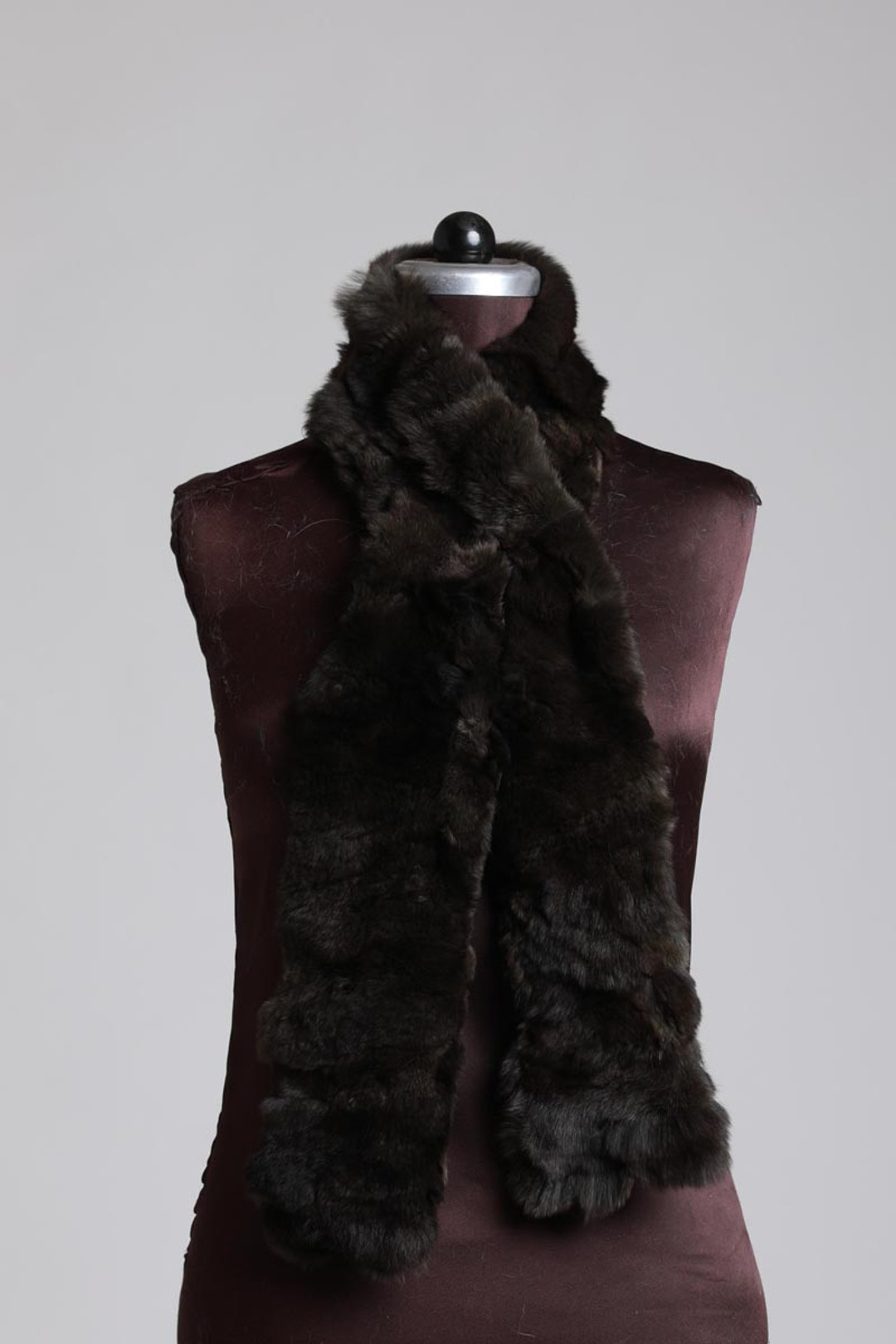 Dark Brown  Rex Fur Scarf Dark Brown  Rex Fur Scarf