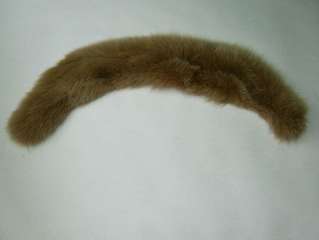 Beige  Fox  Fur  Collar Beige  Fox  Fur  Collar