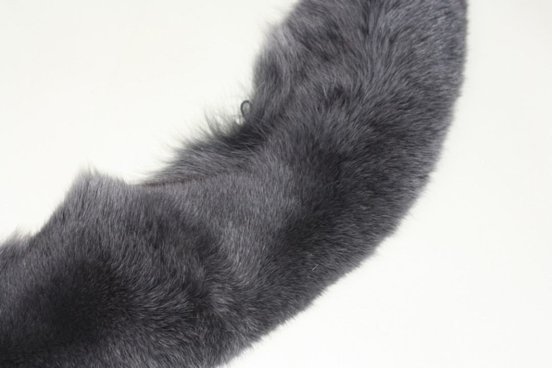 Blue Gray  Fox  Fur   Shawl Collar