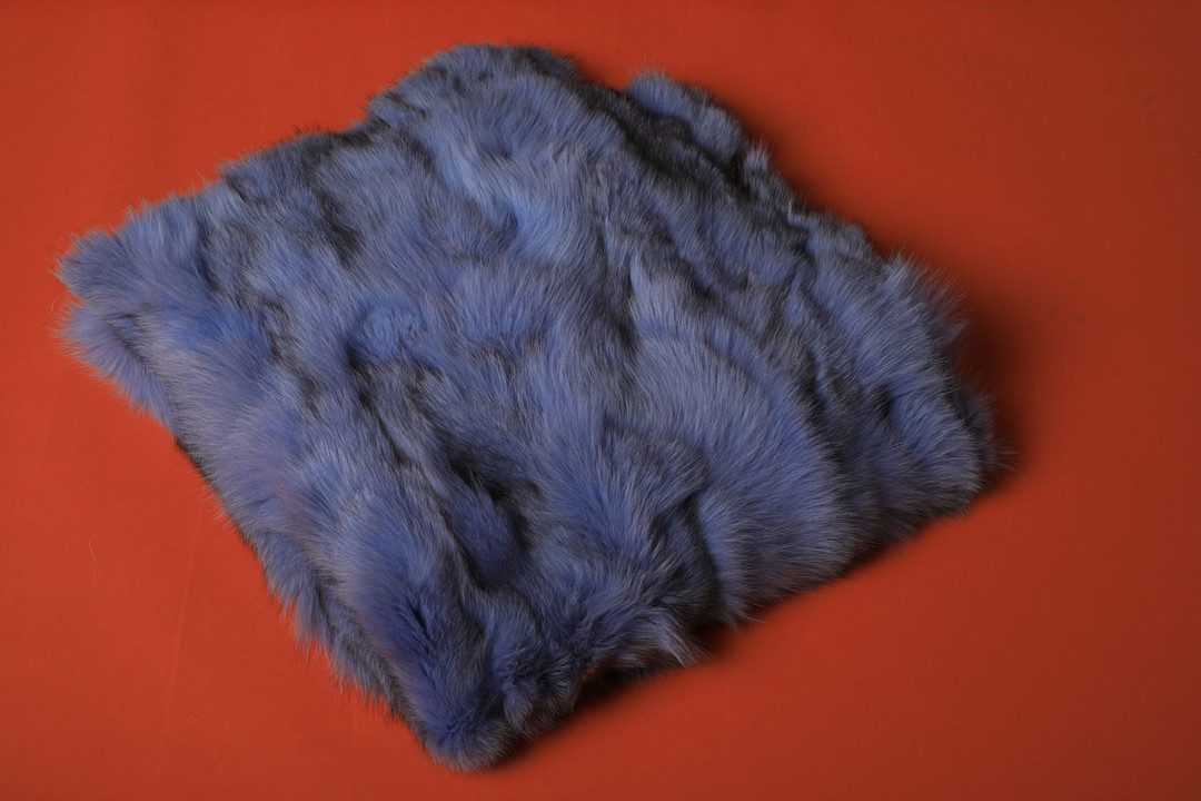 Sky Blue Fox Fur Blanket Throw Sky Blue Fox Fur Blanket Throw