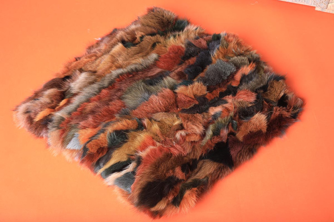 Multi-Color Fox Fur Blanket Throw