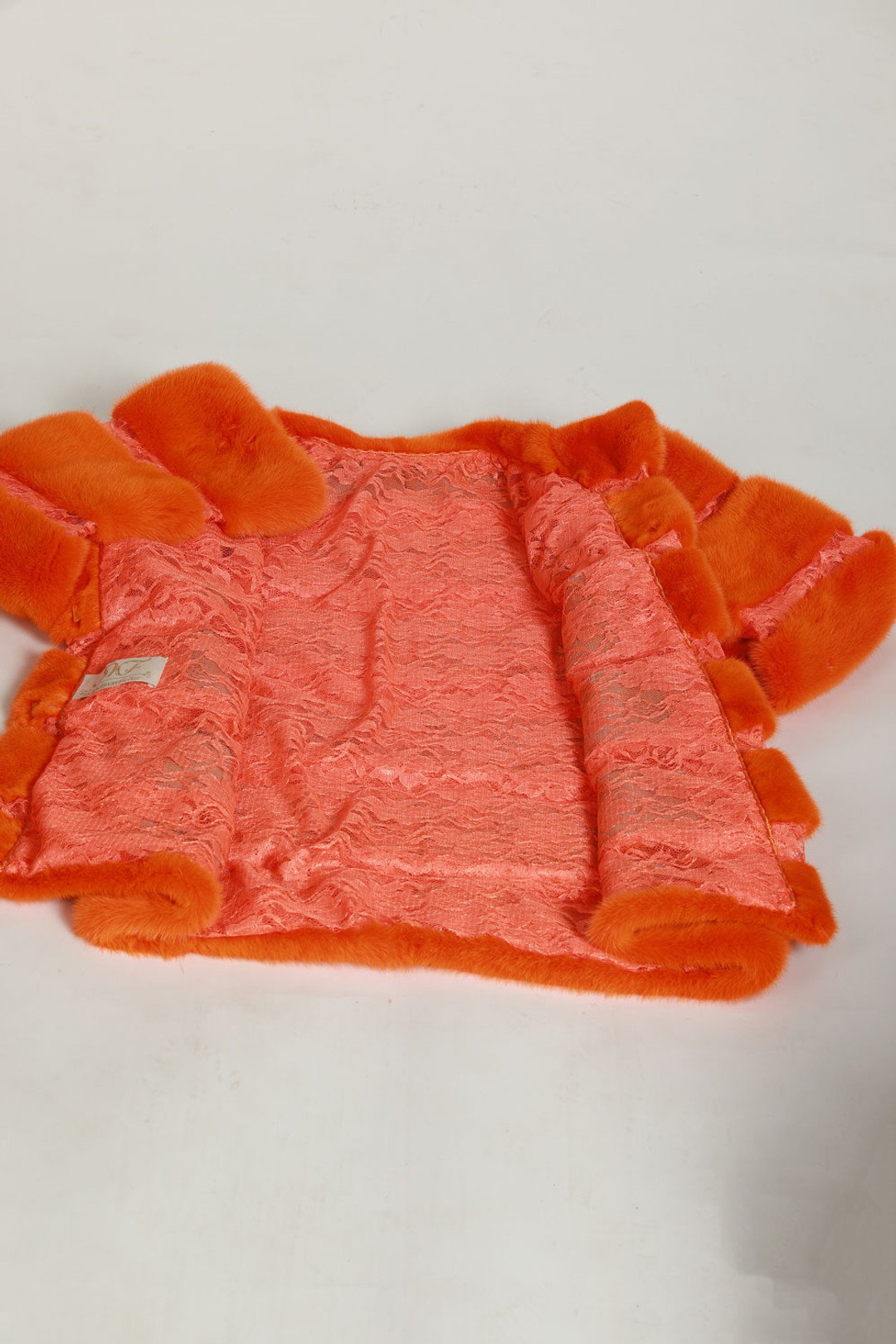 Neon Orange Mink Fur Coat Neon Orange Mink Fur Coat