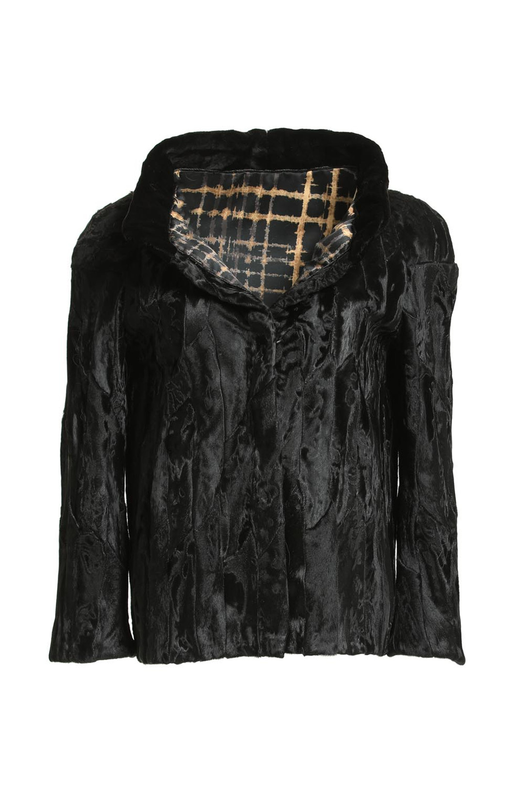 Black SWAKARA Lamb Fur Jacket Black SWAKARA Lamb Fur Jacket