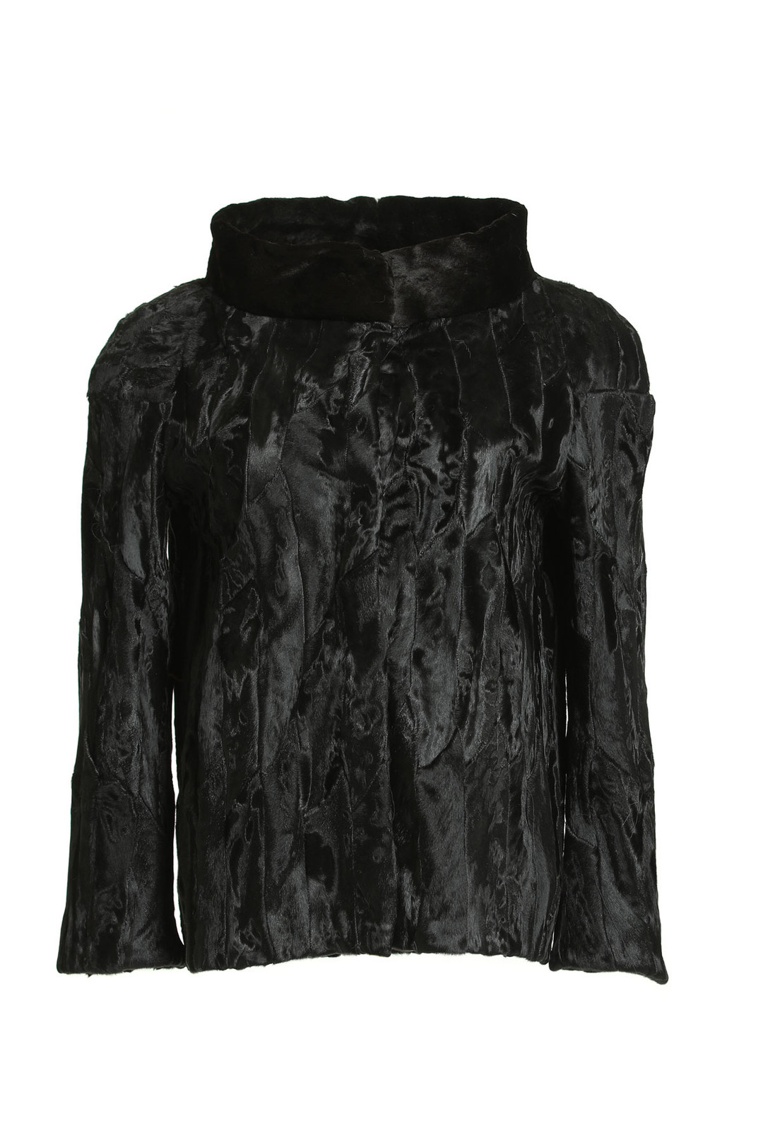 Black SWAKARA Lamb Fur Jacket Black SWAKARA Lamb Fur Jacket