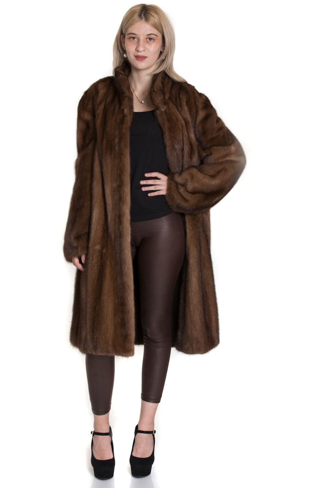 Brown Mink Fur Coat Fully Let out Brown Mink Fur Coat Fully Let out