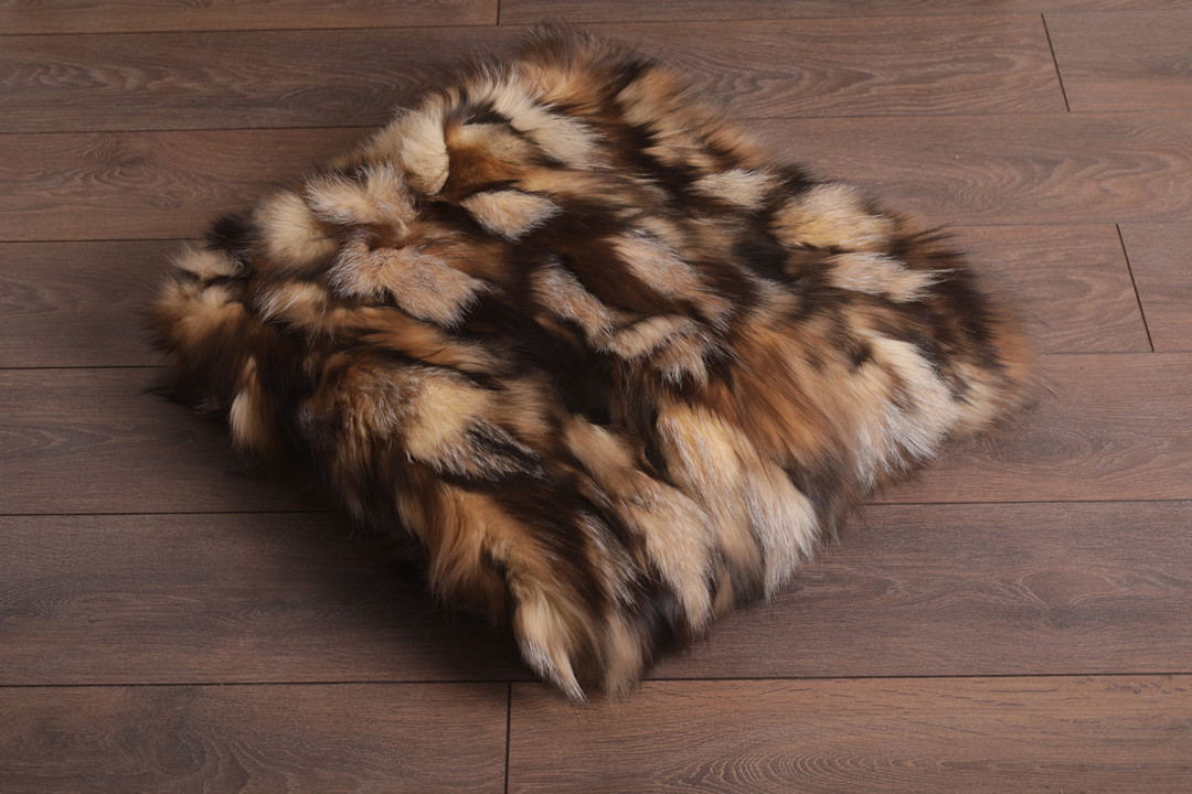 Beige Brown Crystal  Fox Fur Fur Blanket Throw Cover Beige Brown Crystal  Fox Fur Fur Blanket Throw Cover