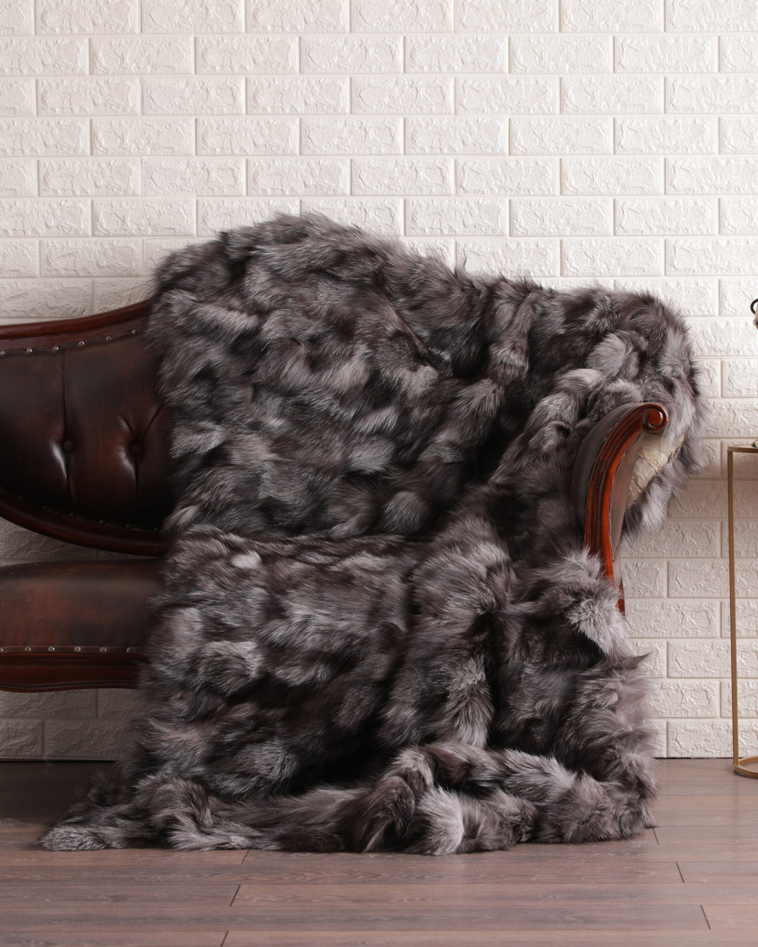 Blue Frost Fox Fur Fur Blanket Throw Cover Blue Frost Fox Fur Fur Blanket Throw Cover