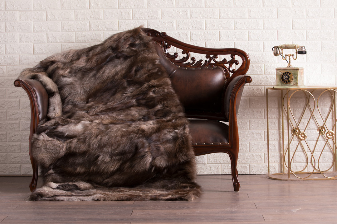 Crystal  Fox  Fur Fur Blanket Throw Cover HalfskIns Crystal  Fox  Fur Fur Blanket Throw Cover HalfskIns